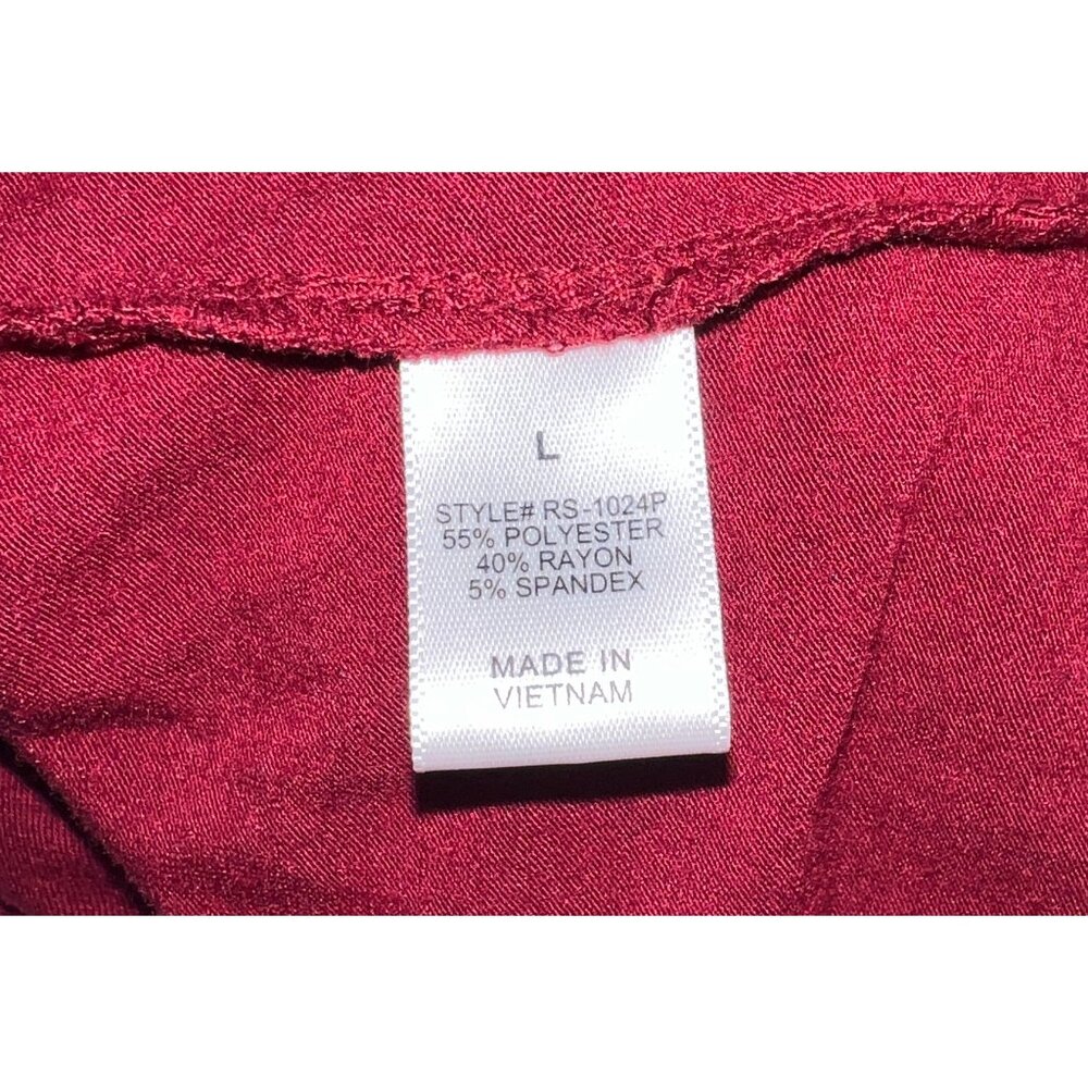 Burgundy Maxi Dress With V-Neckline Adjustable Straps Pockets Large - Picture 3 of 4